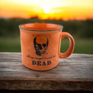 Prima Design Skull Mug "Strong Enough to Wake the Dead" Ceramic 16oz Mint